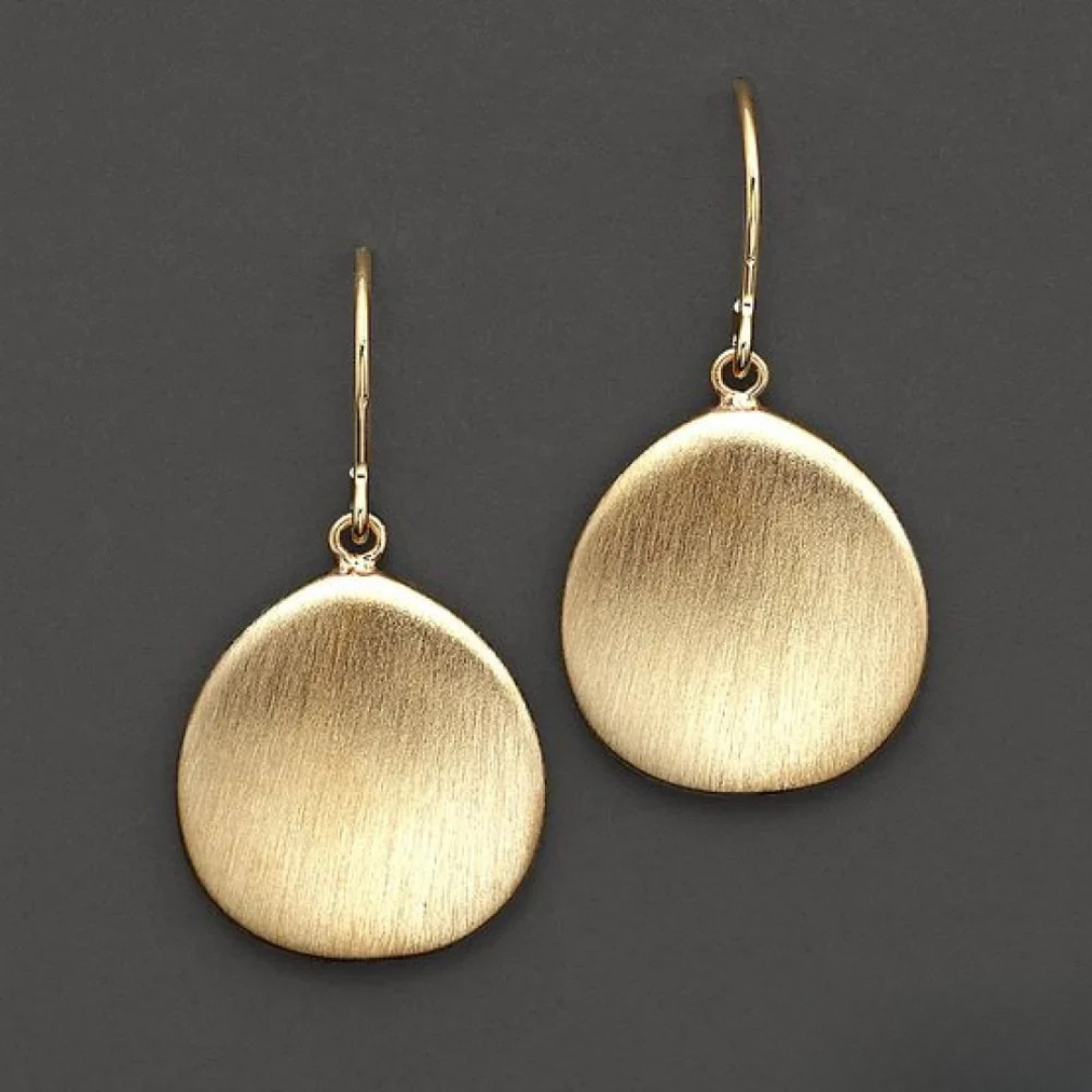 Retro Gold Record Earrings