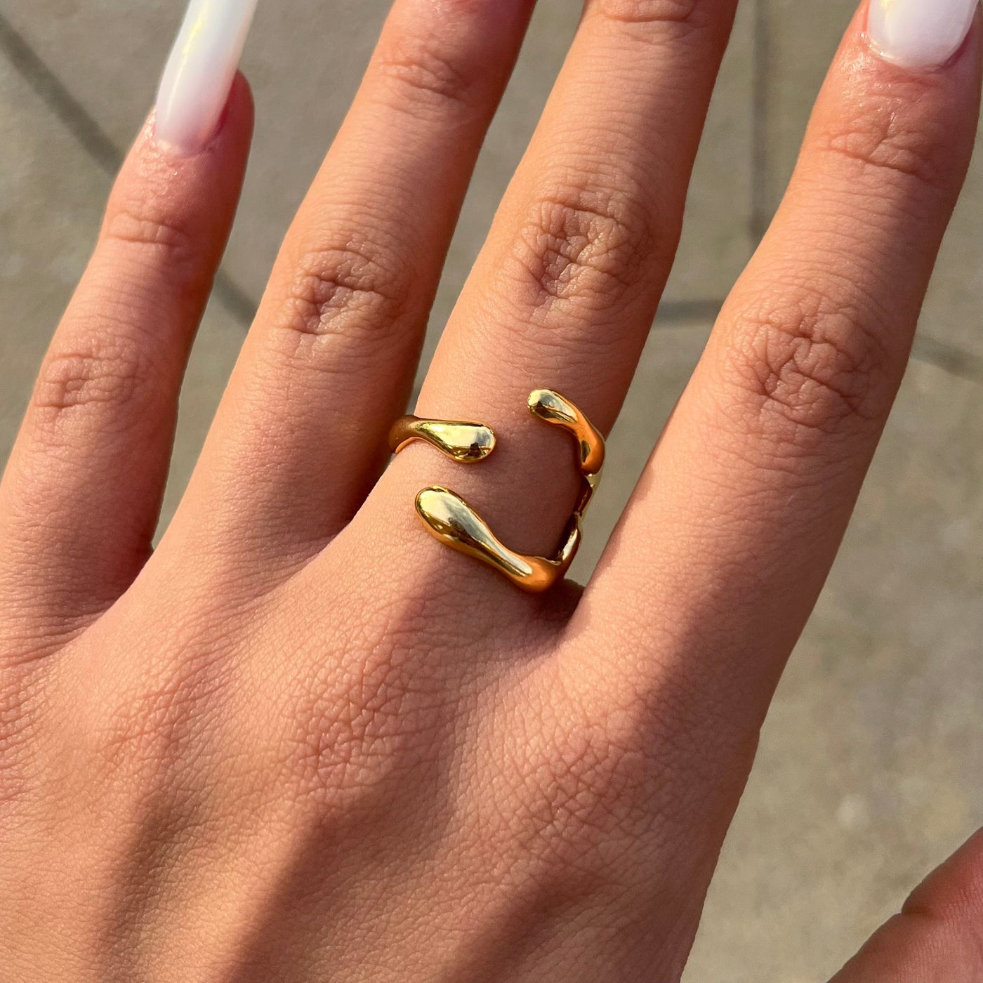 Gold Geometric Ring