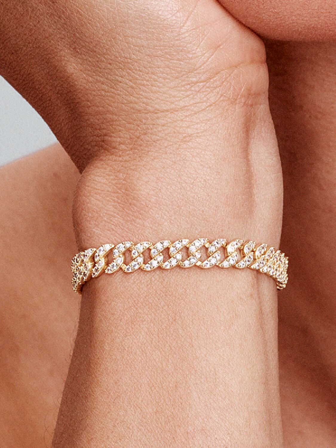Moissanite Cuban Bracelet | White Gold