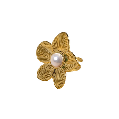 Adjustable Thalia Flower Ring