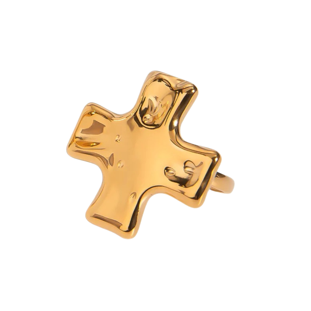 Gold Cross Ring