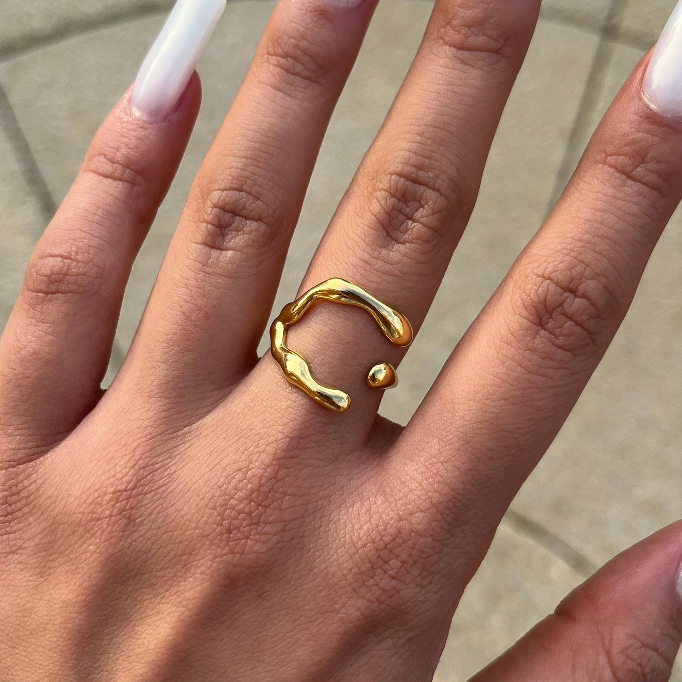 Gold Geometric Ring