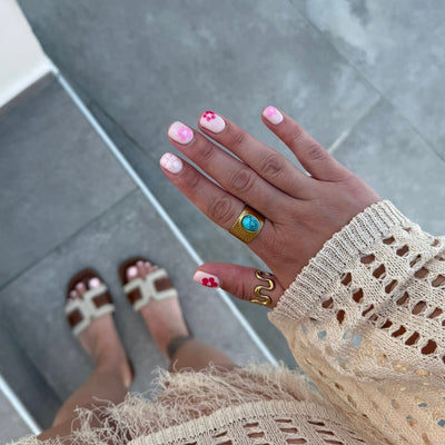 Adjustable Gold Groovy Ring