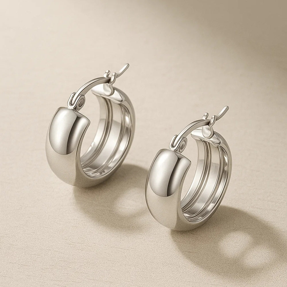 Vintage Gold and Silver Hoop Earrings