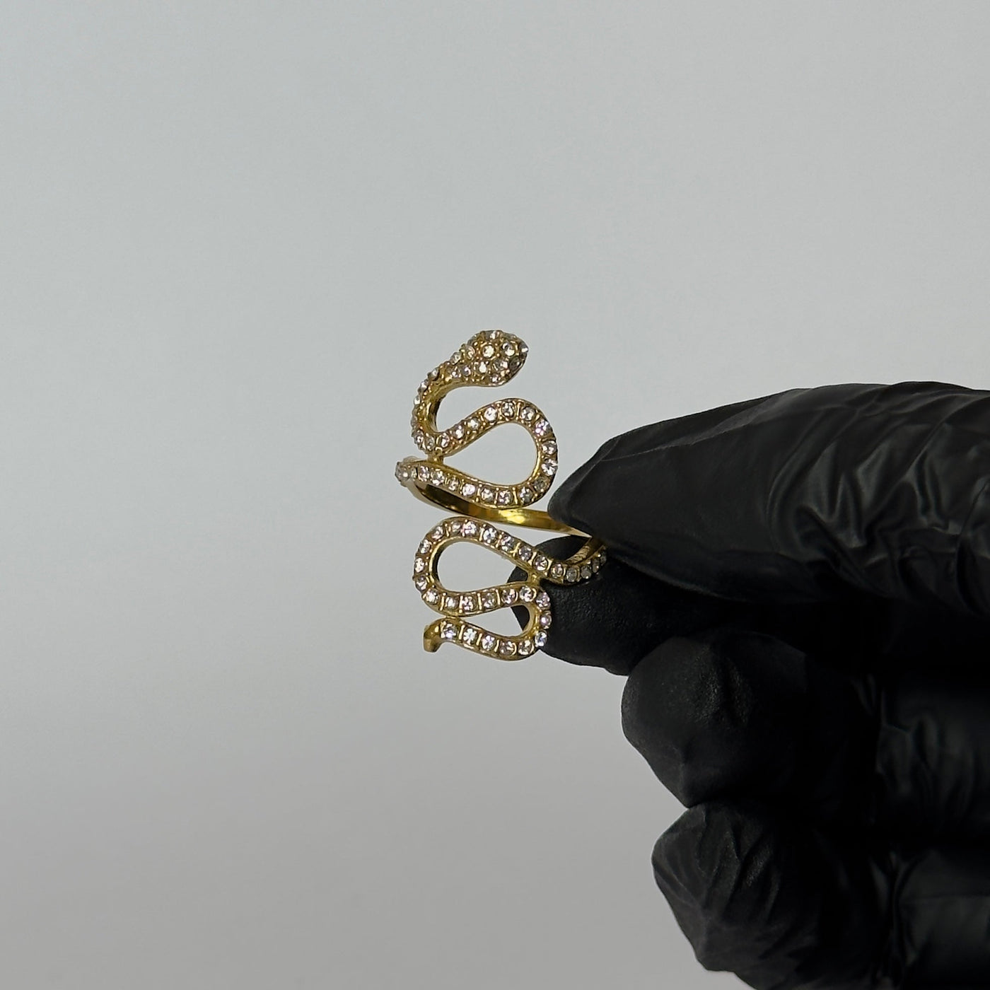 Diamanté Snake Ring