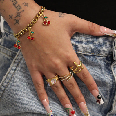 Geometric Dripping Ring