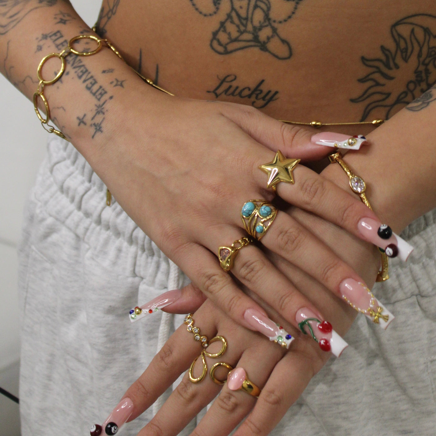 Adjustable Gold Star Ring