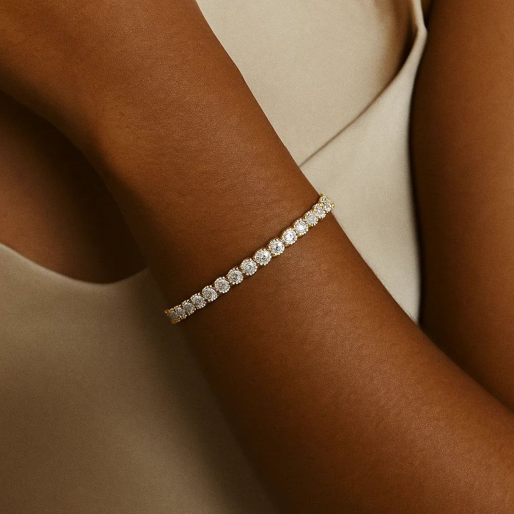 Moissanite Tennis Bracelet | Gold