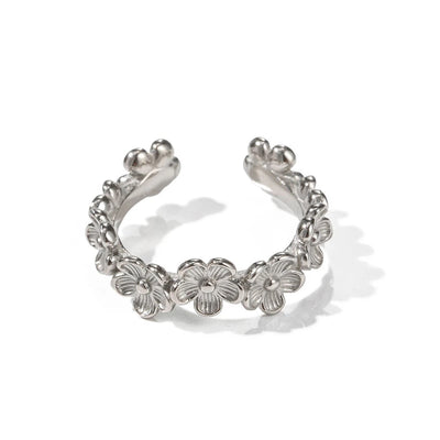 Silver Flower Ring