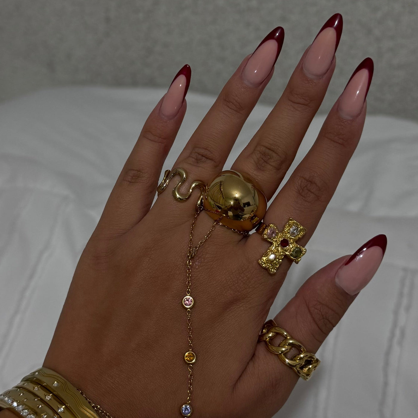 Adjustable Gold Groovy Ring