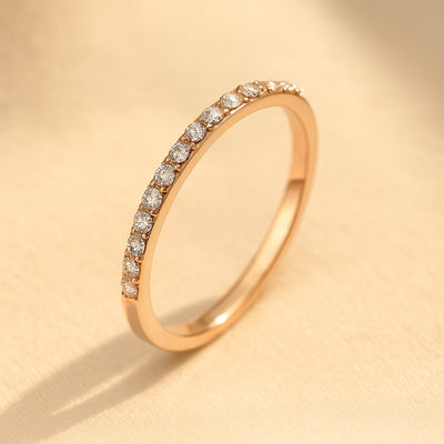 Moissanite Wedding Band | White Gold