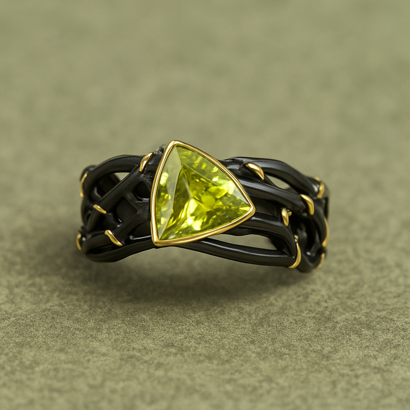 Green Opal Nature Ring