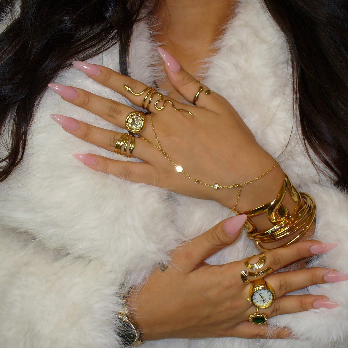 Adjustable Gold Serpent Ring