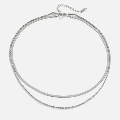 Alexandra Silver Layered Necklace