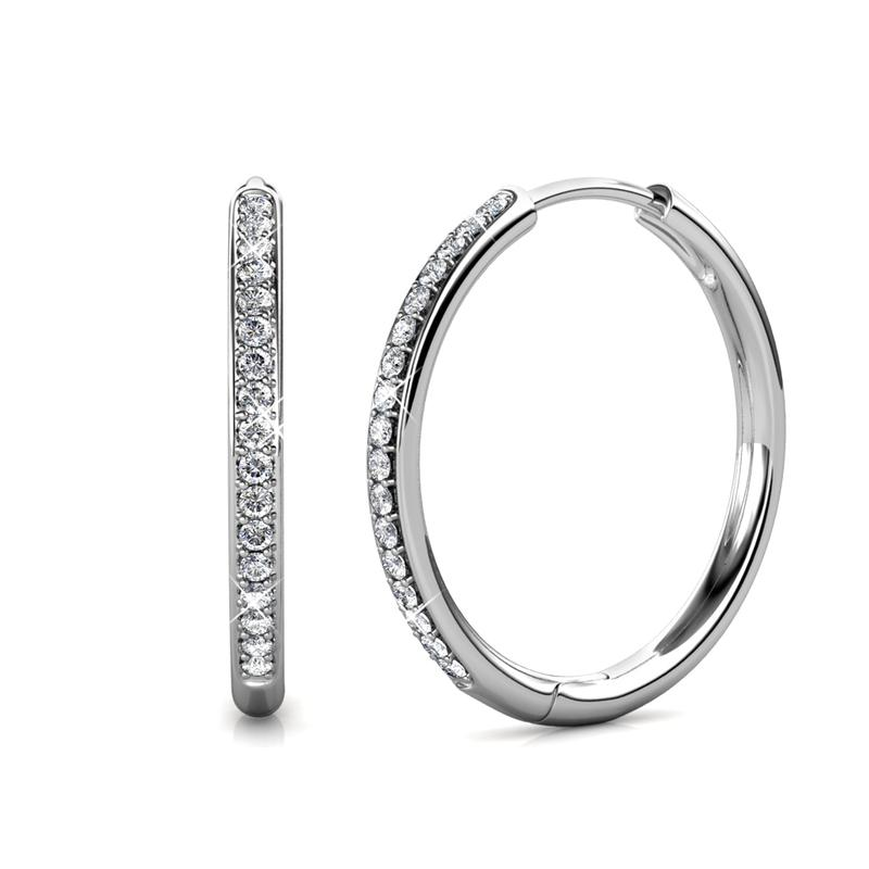 Sorel Pave Earrings | White Gold