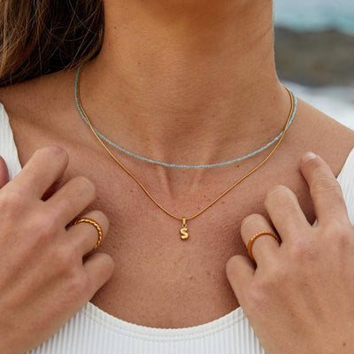 Sophisticated Bubble Letter Necklace