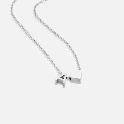 Forever Love & Letter Silver Necklace