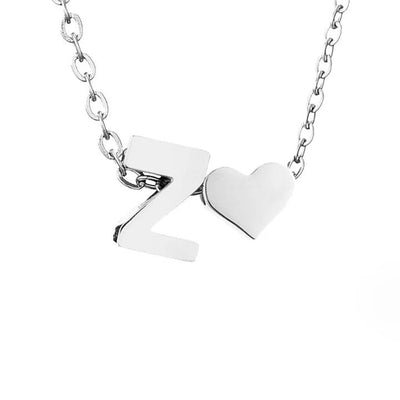 Forever Love & Letter Silver Necklace