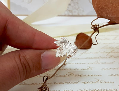 Dainty Leaf Silver Ring: Autumn Jewelry