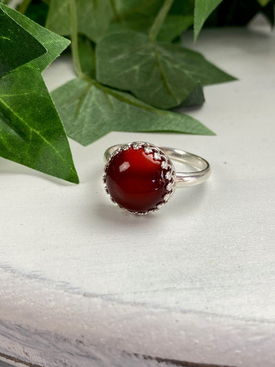 Carnelian Gemstone Ring Autumn Jewelry