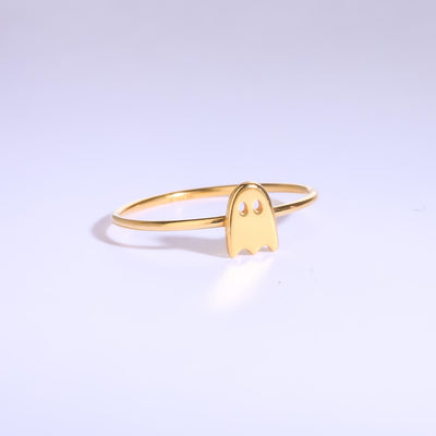 24k Gold Filled Ghost Ring: Fall Halloween Jewelry