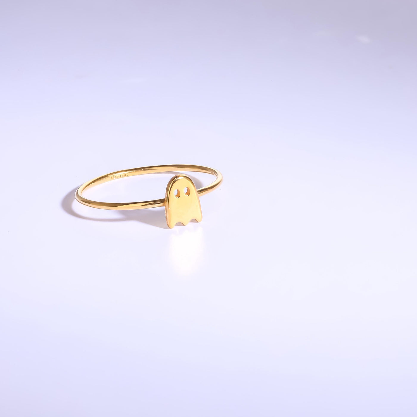 24k Gold Filled Ghost Ring: Fall Halloween Jewelry