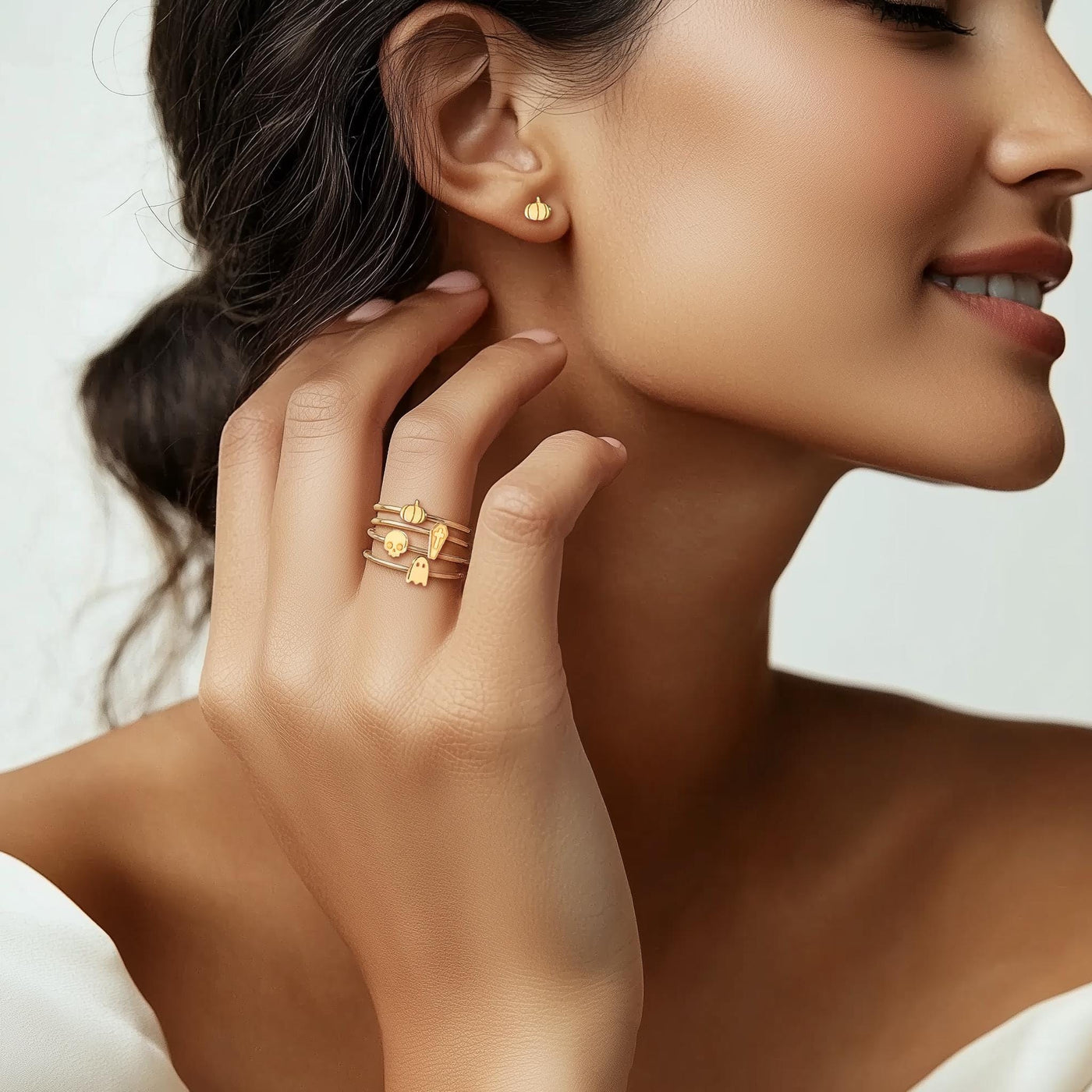 24k Gold Filled Pumpkin Ring Dainty Fall Jewelry