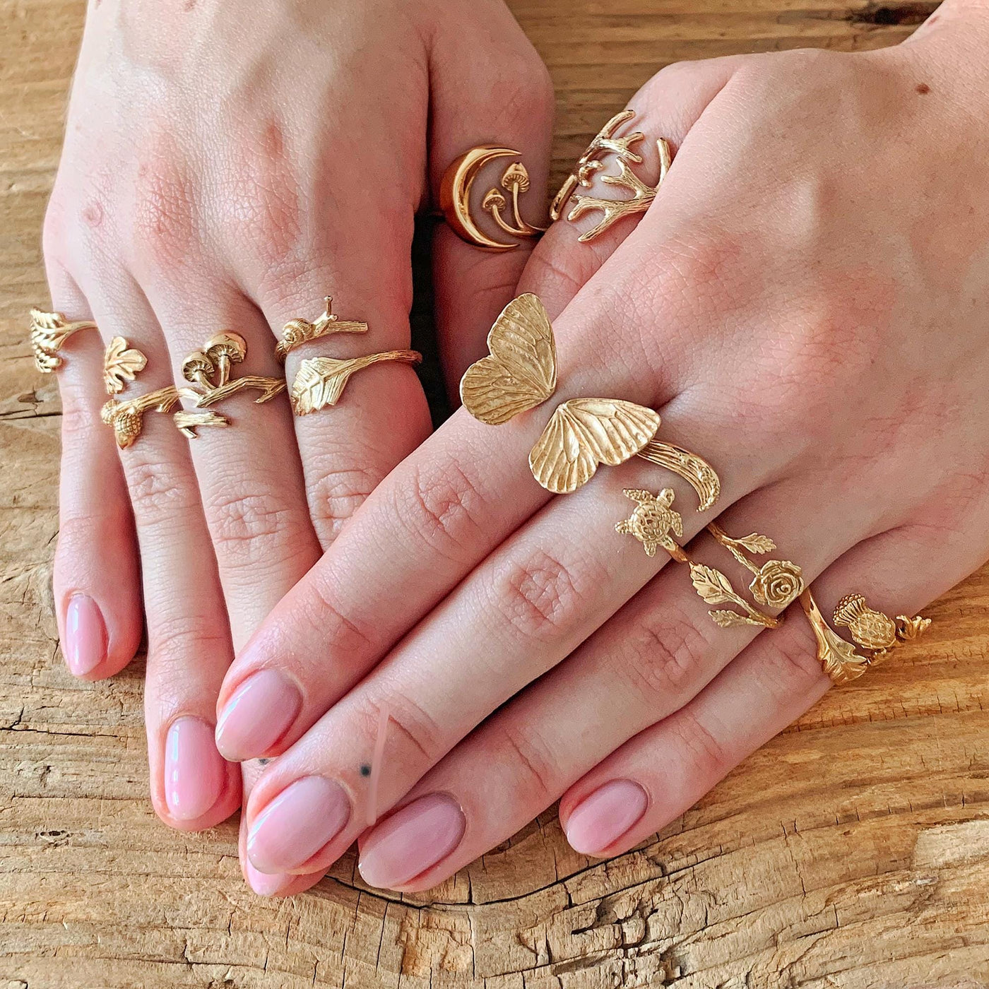 Adjustable Oak Leaf Acorn Ring