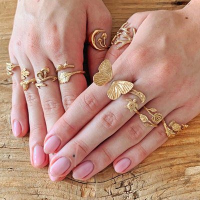 Adjustable Oak Leaf Acorn Ring