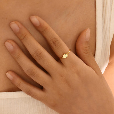 Dainty Pumpkin Stacking Halloween Ring