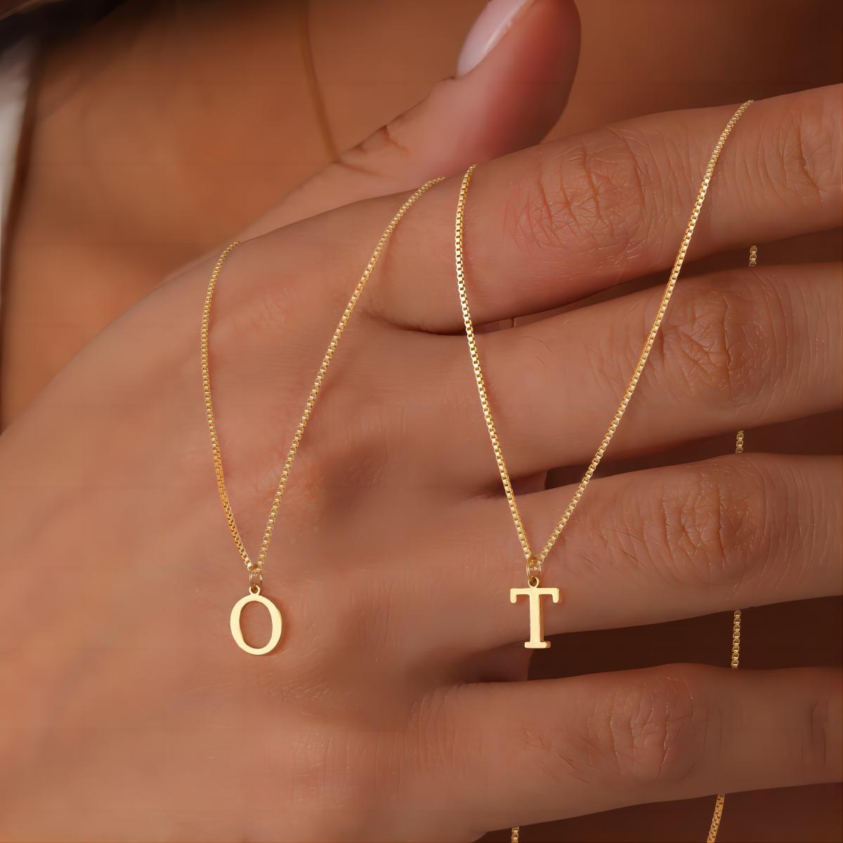 Love Letter Initial Necklace | Gold